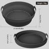 1pc Air Fryer Silicone Baking Tray Foldable Reusable Basket Mat Non-Stick Pot Round Microwave Pads Baking Mat Oven Tool