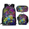 Spielkonsolen-Schülerrucksack D-made Dreiteiliges Paket, Federmäppchen, Bedruckter Rucksack, Rucksack