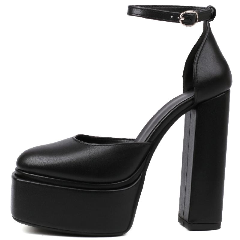 Platform Women's Sandals High Heels Pumps Shoes Sexy 2024 Ankle Strap Black White Pink Heeled Dance Party Wedding Shoes Female
