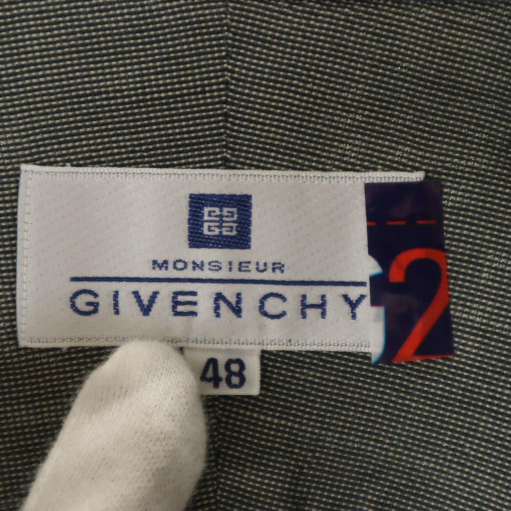 Givenchy 90s Made In Japan Old Long Sleeve Cotton Shirt 48 Gray Men's Used