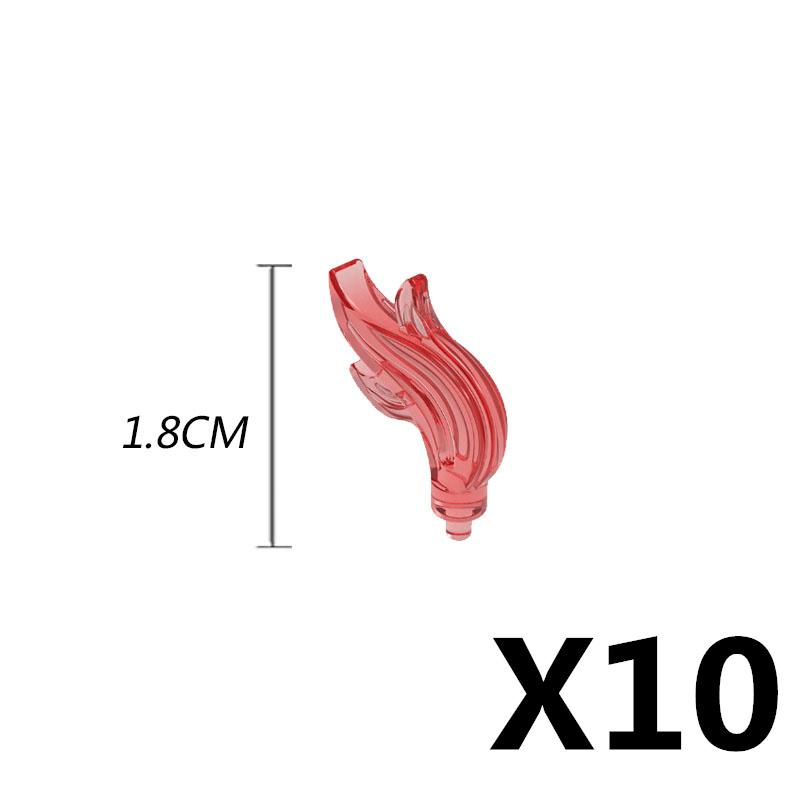 MOC Building Block Liquid Blood  Pool Milk Ice Cube Snowflakes Flame Candles Fire Campfire Accessories DIY Toy Model Bricks A041