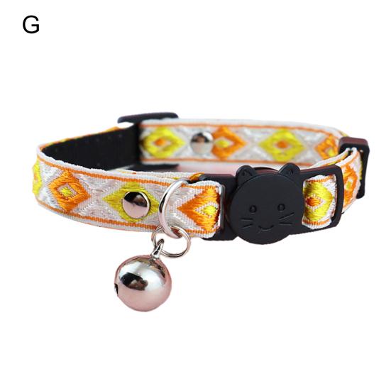 Pet Necklace Colorful Grids Pattern Anti-suffocation Fine Workmanship Breakaway Pet Cats Collars