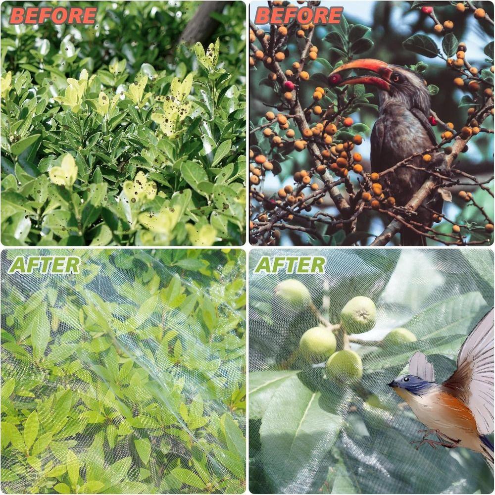 Plasă Barieră pentru Plante Controlul Dăunătorilor Protecție Păsări Plasă pentru Insecte Nouă Plasă de Acoperire Exterior