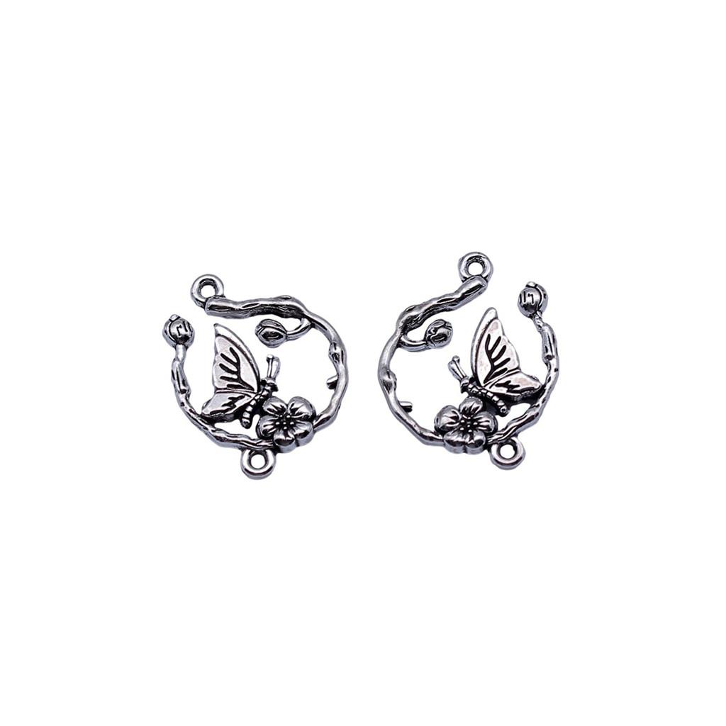 Filigree Diamond Shaped Connectors Ornate Multi Loop Links For Jewelry