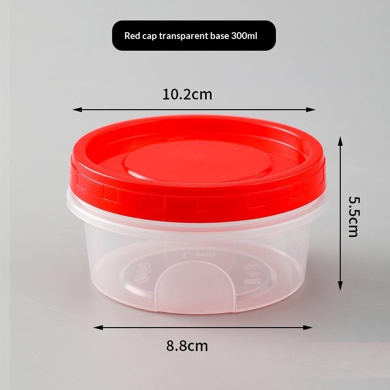 4 Pcs Round Food Fresh Keeping Box Kitchen Refrigerator Storage Container Fruits Snacks Sealed Jar Microwave Heating