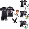 Messi 10 Miami Fußballtrikot Set Jugend Erwachsene Heim Auswärts Schwarz Rosa Polyester Enthält Oberteil Unterteil Socken