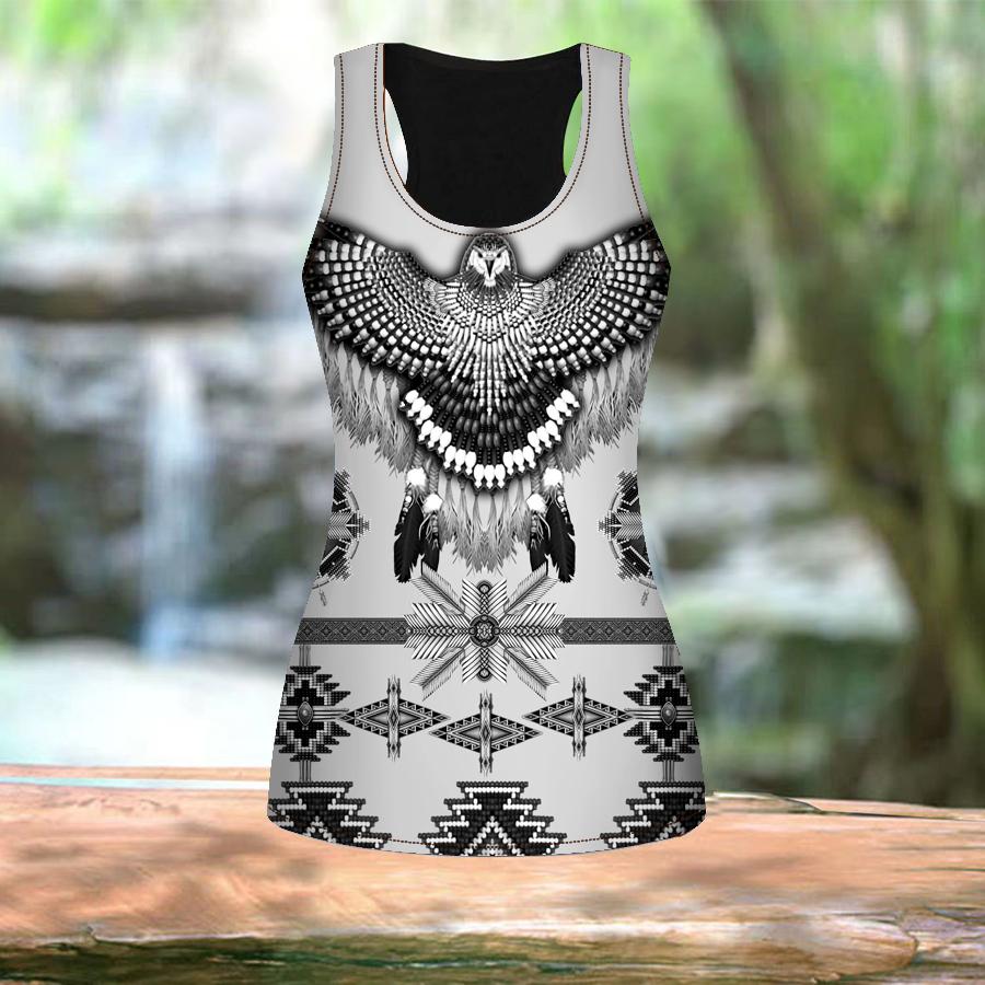 3D Green Eagle Print Damen Workout Yoga Gym Bedruckte Sommersporthemden Plus Size Westen