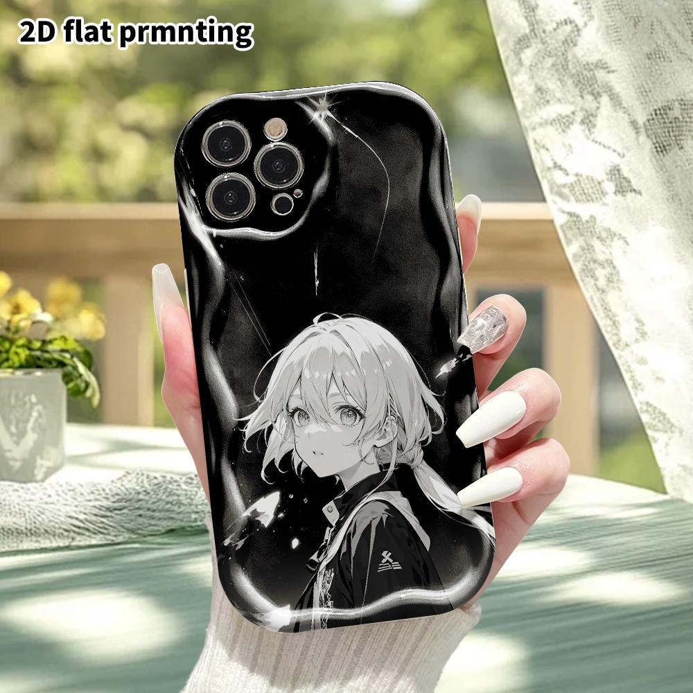 Mobildeksel: 2D flat, passer til iPhone 18 17 16 15 14 13 12 Pro, animejente, perfekt jule- og Halloween-gave