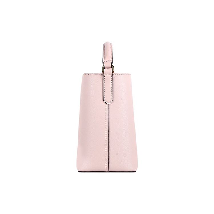 Michael Kors Suri Solid Color Versatile Simple Commuter Logo Leather Bucket Bag Women Handbags Light-Pink 35T0GU2C0L-POWDER-BLUSH