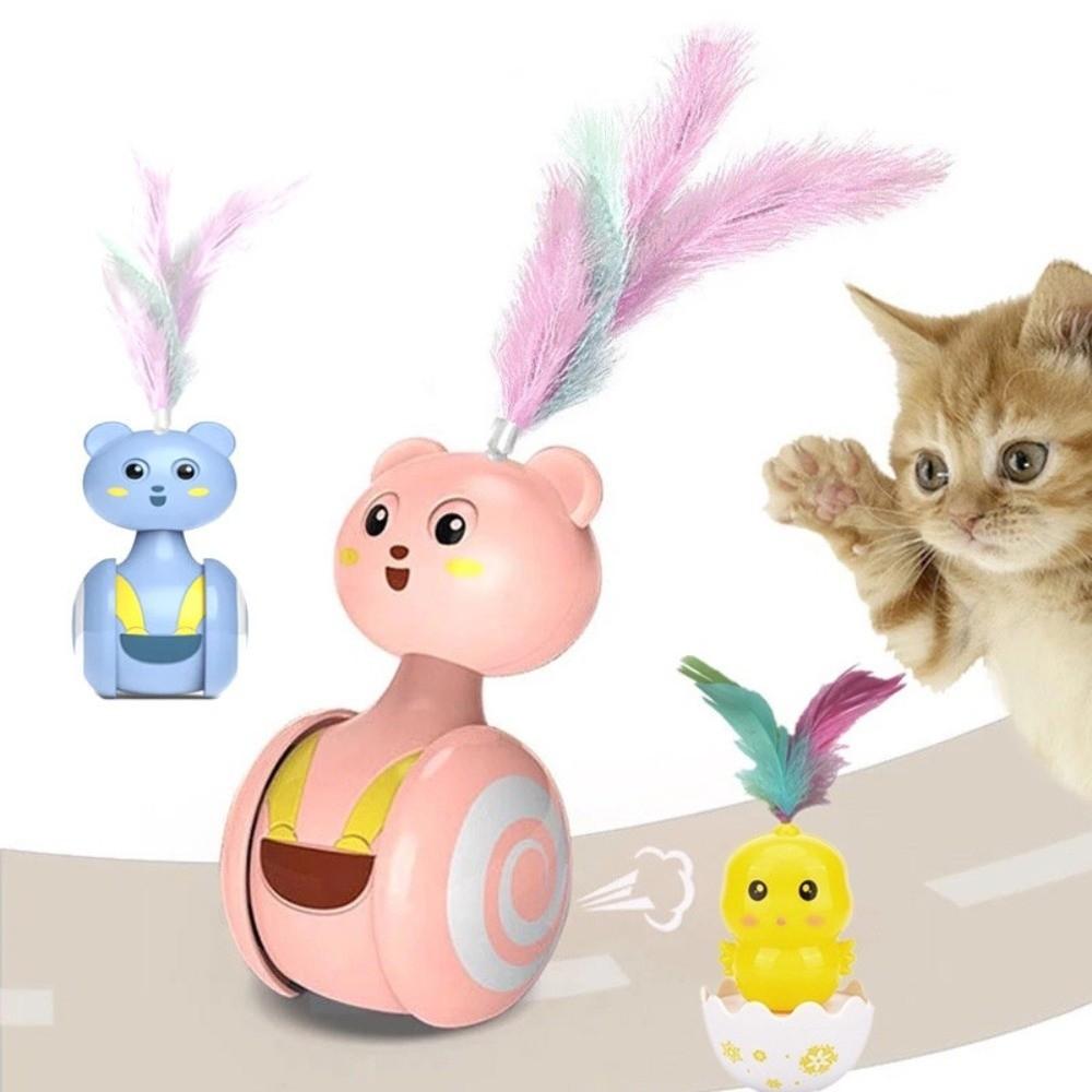 Catching Ball Cat Rolling Teaser Balance Rotating Ball Toy New Cat Tumbler Swing