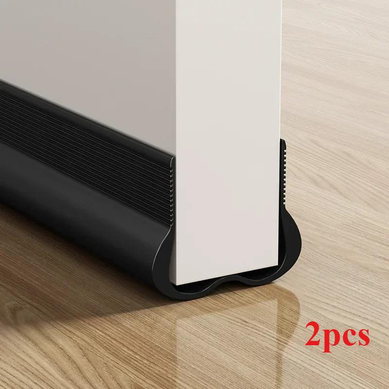 2pcs Multi Color Adjustable Self Adhesive Door Seals Soundproof Windproof Proof for Home with Double Tape Door Bottom Seals