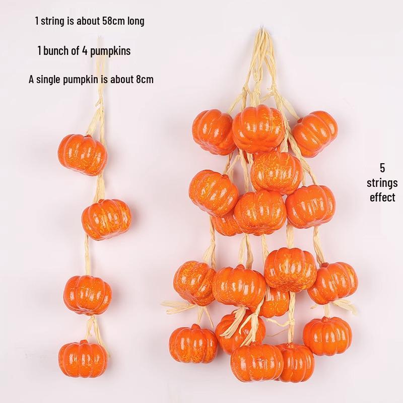 Artificial Vegetable & Fruit Skewer Wall Hanging - Chili & Corn Decor