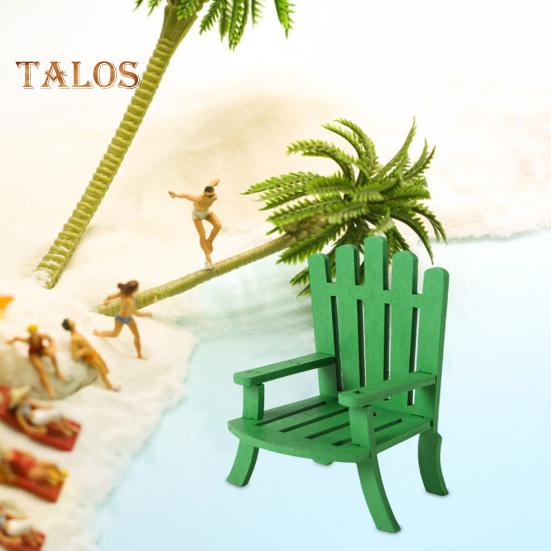 Miniature Beach Chair 1:12/1:16 Scale Decorative Models Wood Mini Size Chair Figure Dollhouse Interior Design Accessories