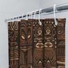 Exotic Style Tribal Bath Shower Curtain Decorative Waterproof Fabric Home Decor Bathroom Hanging Liner Brown, Black Gold Abstrac