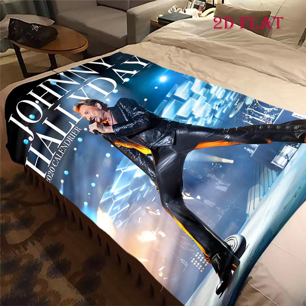 Johnny Hallyday: Rock Legend Live blanket Soft and comfortable sofa blanket Office rest blanket Machine washable sheet
