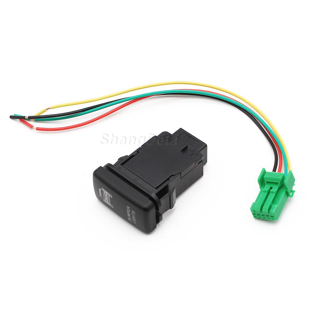 LED DRL Light Bar Push Button Bumper Lights Switch For Toyota Land Cruiser Hilux Prado 120 FJ CRUISE 12V 2A