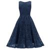 Elegant Vintage Lace Dress for Women V Neck Ruched Bust Cinched Waist Milkmaid Prom Skater Midi Cocktail Evening Party Formal Special Occasion Outfits