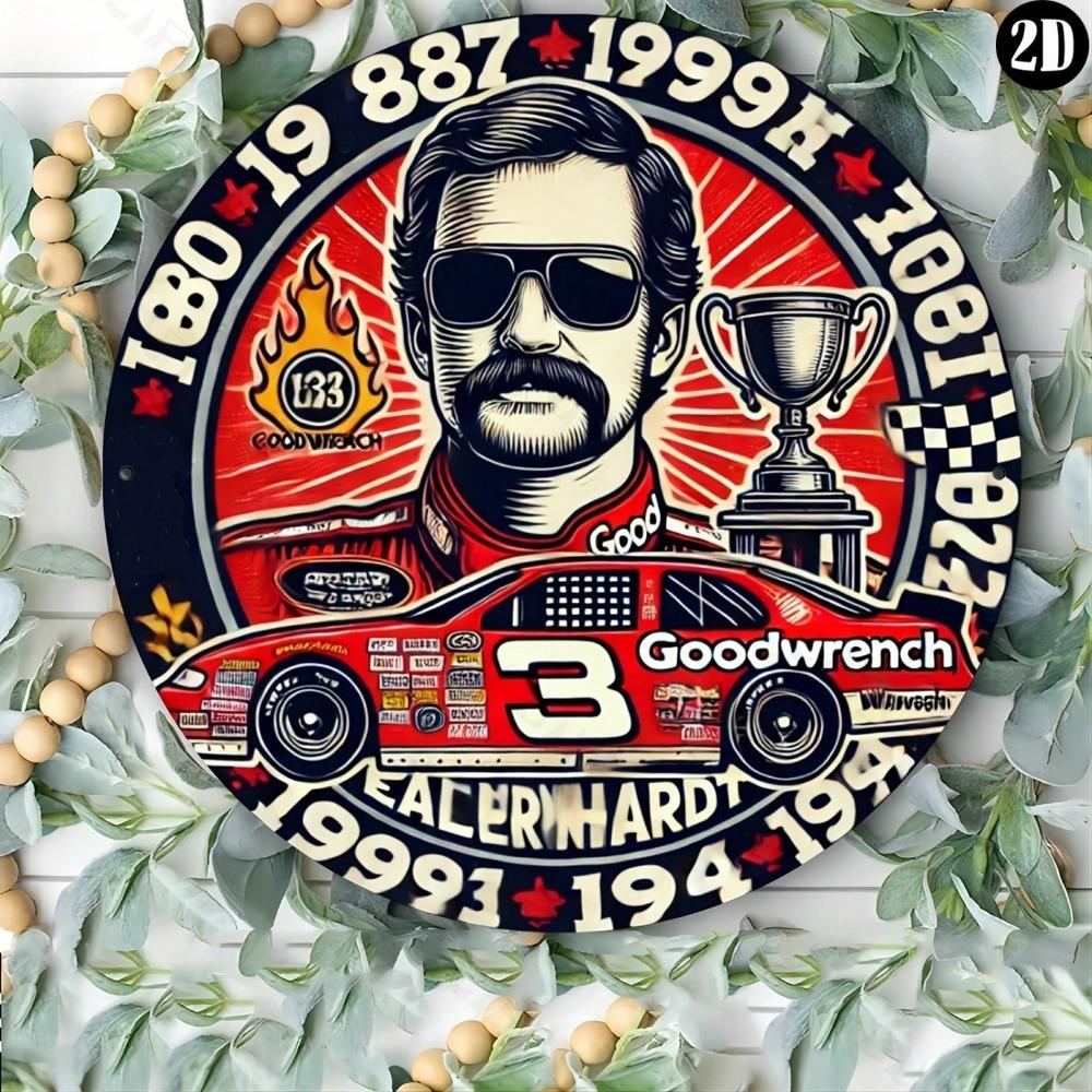 Vintage NASCAR Metal Tin Sign 8x8 Inch Wall Decor Gift for Man Cave Bar Garage