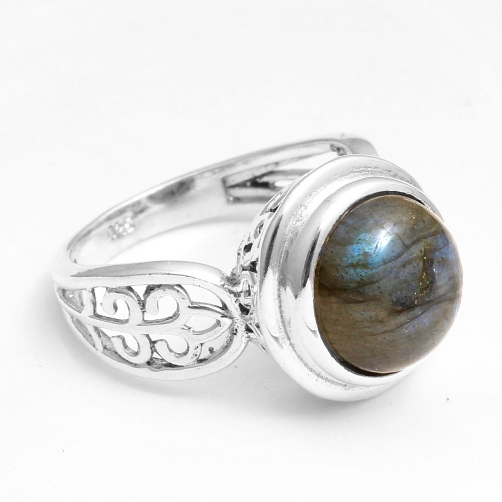 Labradorite Gemstone Solid 925 Sterling Silver Handmade Jewelry Statement Ring