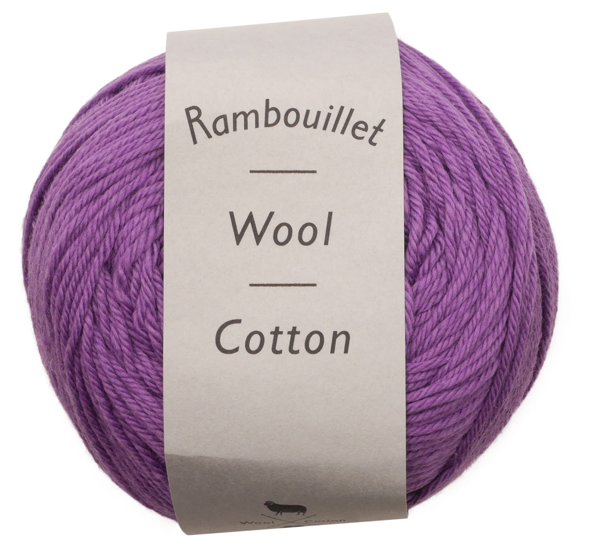 

DARUMA Hand Knitting Rambouillet Wool Medium Light 4250 Yarn Yarn, Cotton, Weight, COL. 7, Purple, Approx. 50g, 166m,