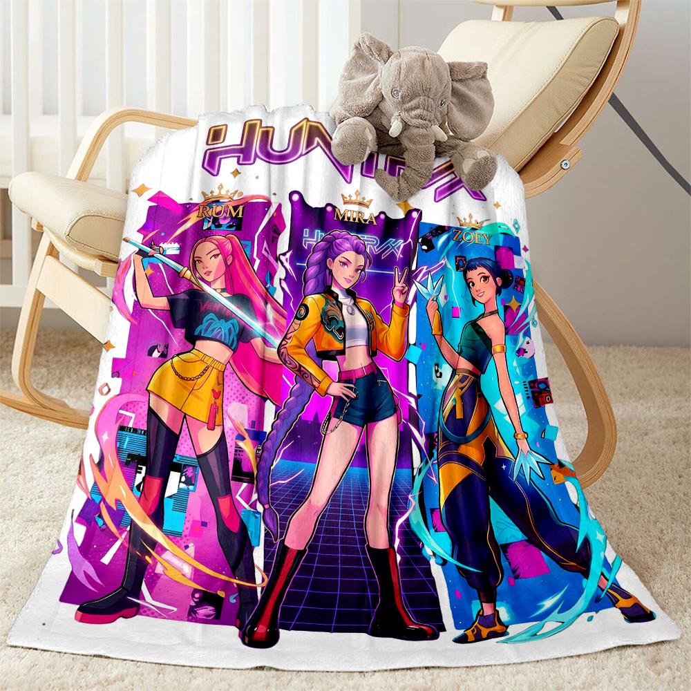 Huntrx Cyberpunk Fashion Blanket Comfortable Perfect for Sofa Seaside Bed for All Seasons Modern Style Unique Gift for Family and Friends Camping