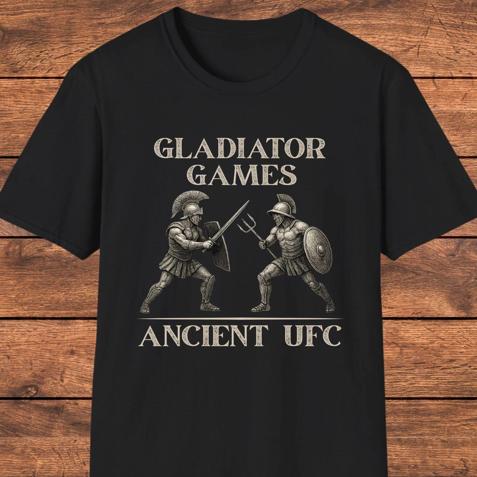 Gladiator Games T- Shirt, Funny Roman History Tee, Vintage Gladiator Graphic XL