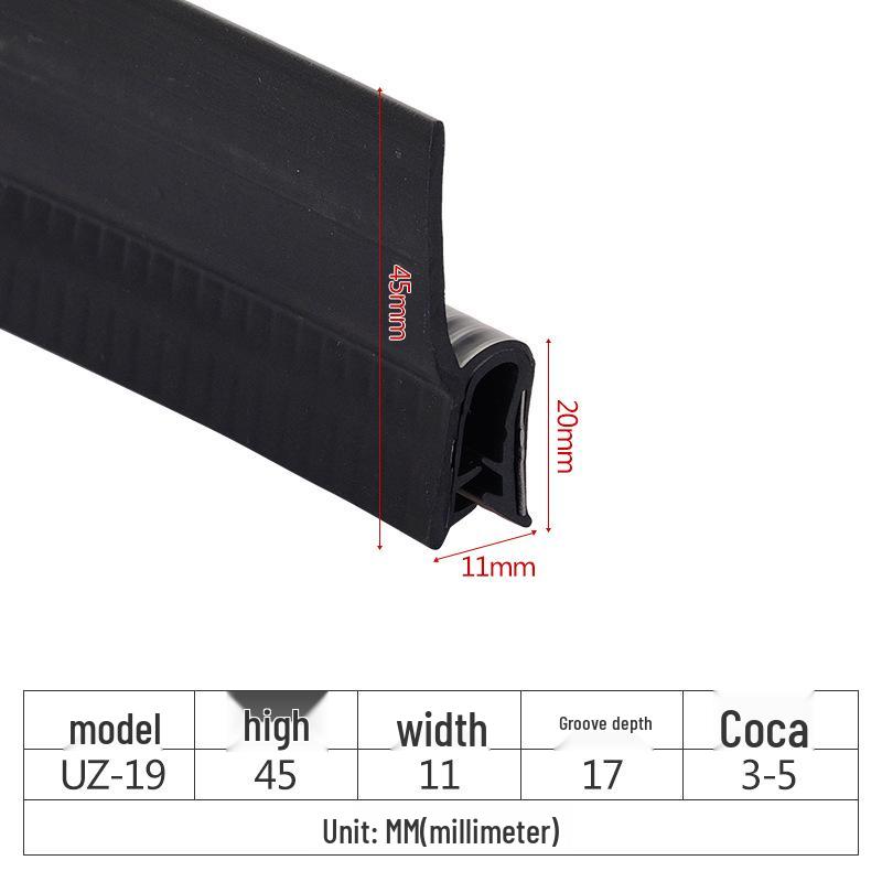 U-Shaped Rubber Edge Protector for Sheet Metal and Glass