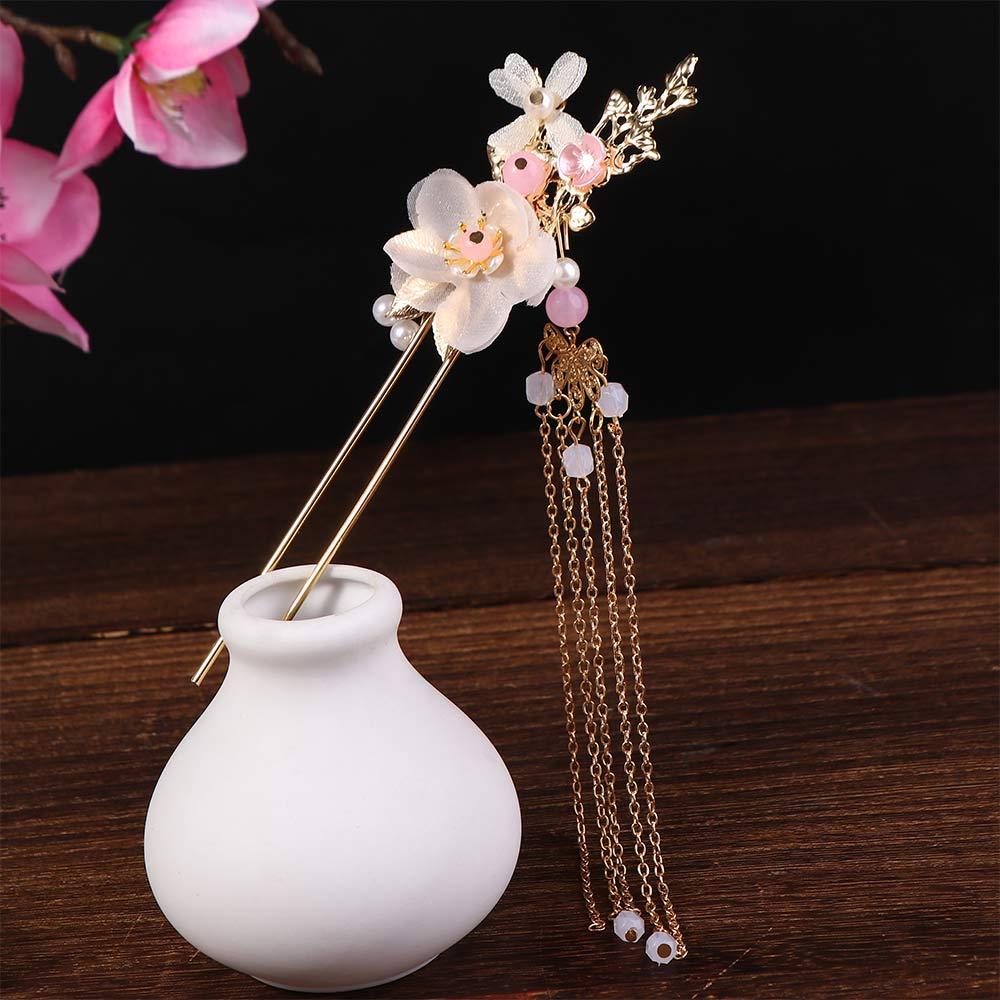 Headpiece Tassel Chinese Fashion Long Crystal Hanfu Hair Stick Earrings Hair Comb Headwear Sets