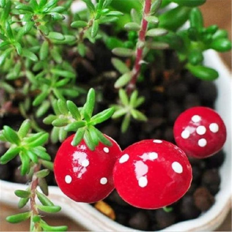 20pcs Foam Miniature Mushroom Craft Garden Flower  Pot Mini Decoration