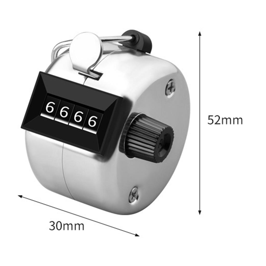 Hand Tally Counter Calculation Range 0000‑9999 4 Digit Mechanical Manual Hand Counter Clicker Metal Regular Model