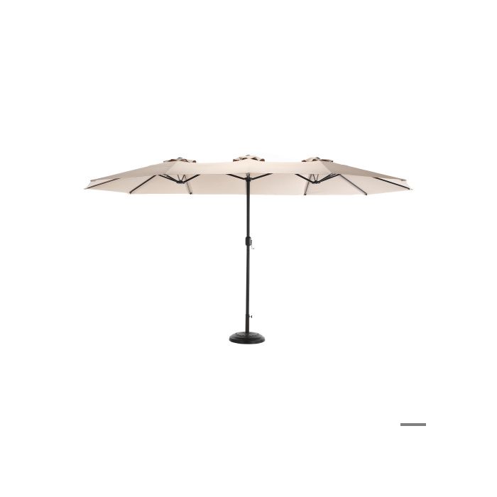 Parasol Extérieur Rectangulaire Double Face De 4,5 M Avec Manivelle (kaki) (sans Pied)