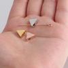 Stainless Steel Triangle Beads with 1.8mm Tip, 9x8mm Geometric Mirror Finish for DIY Jewelry