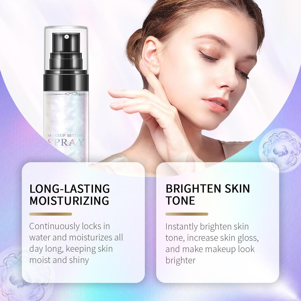 Makeup Setting Spray Glow Finish Hydrating Illuminating Finishing Spray For Face Lightweight Long Lasting Make Up Fixing Hydrate Skin 100ml