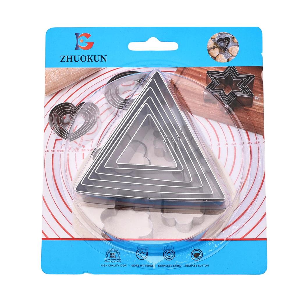 Stainless Steel Cookie & Fruit Cutter Set - Pentagram, Four-Pointed Star, Heart, Square, Rectangle Shapes