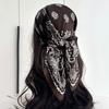 Soft Silk Square Scarf Floral Print Neckerchief Shawl Luxury Headband Scarf  Headwear Accessory