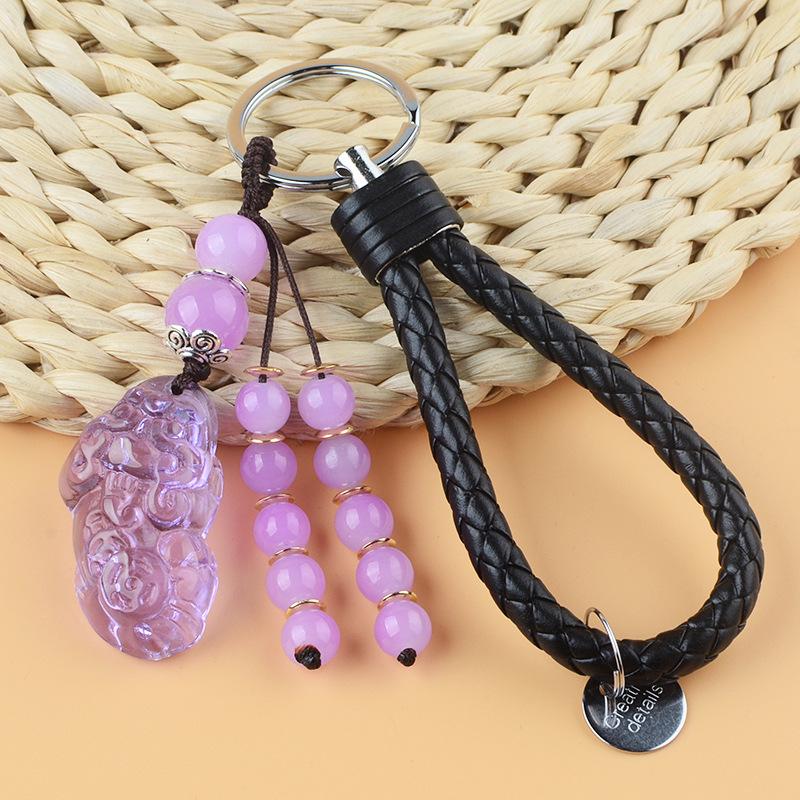 

Подвеска-брелок для автомобиля Pixiu Crystal Glass - креативный подарок для пары Single without Strap