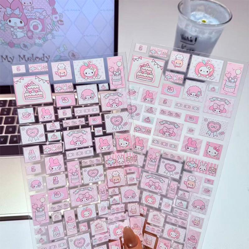 Sanrio Kitty Pink Nail Art Stickers - DIY Phone Decoration
