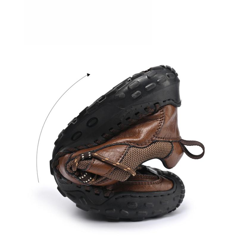 Retro Style Male Casual Shoes Handmade Fashion Sneakers Breathable Leisure Men's Treking Footwear Non-slip Hiking Shoes New Trainers