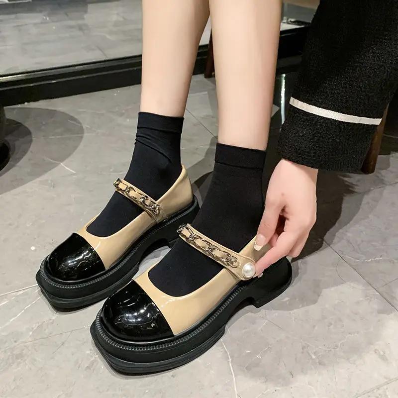 

Fashion On Heeled Ladies Pumps Gothic Platform Women s Shoes Mary Jane High Heels Japanese Style Lolita Loafers Square Toe Chic Point 39 35