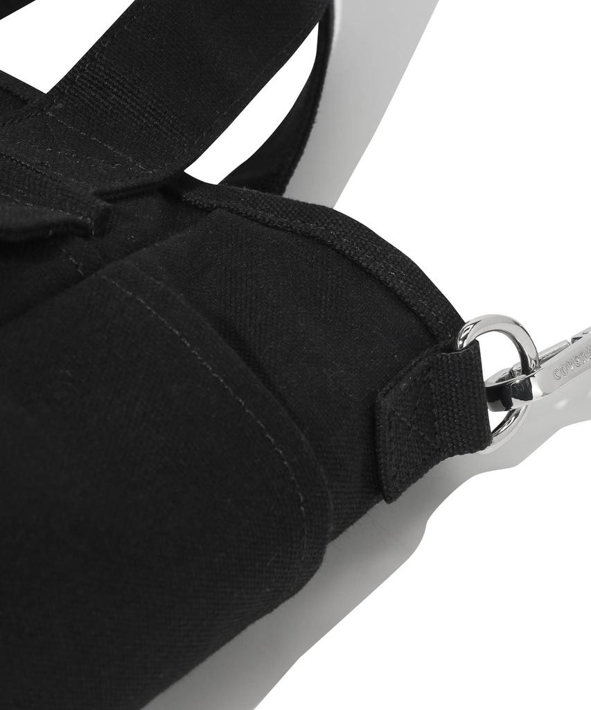 Covernat Woman Cloverheart Canvas Small Crossbody Bag Black