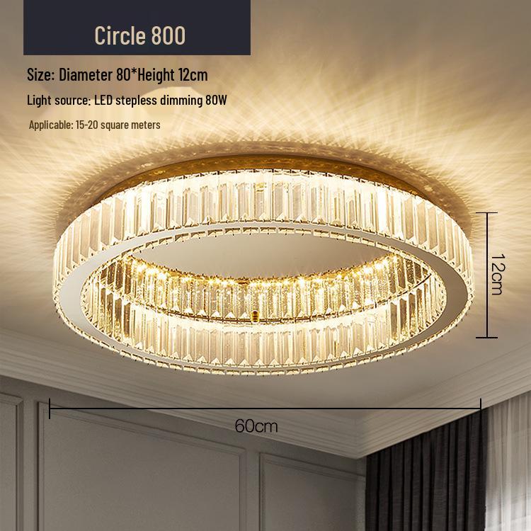 Modern Italian LED Crystal Ceiling Light for Bedroom and Dining Room