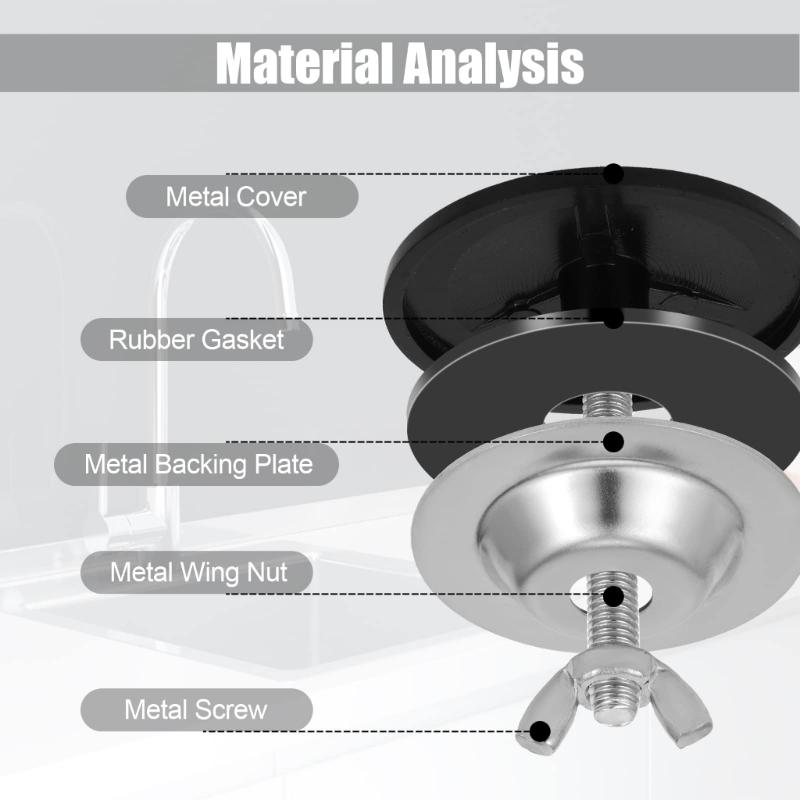 Praktiskt kranhålslock Rostfritt stål Funktionellt diskbänkshålslock