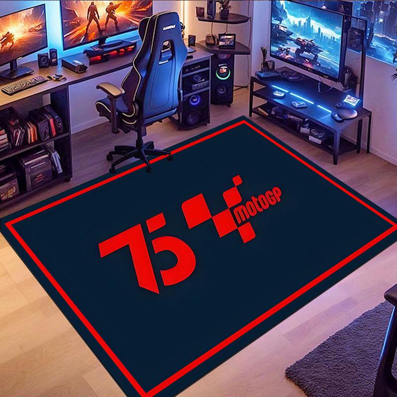 MotoGP Logo Rug, Suitable for Living Room, Bedroom, Game Room, Computer Room and Home Décor.