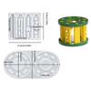 HY 3pcs/kit Combined Christmas Lantern Resin Mold Silicone Square Round Christmas Tealight Candle Holder Mold for Home Decor