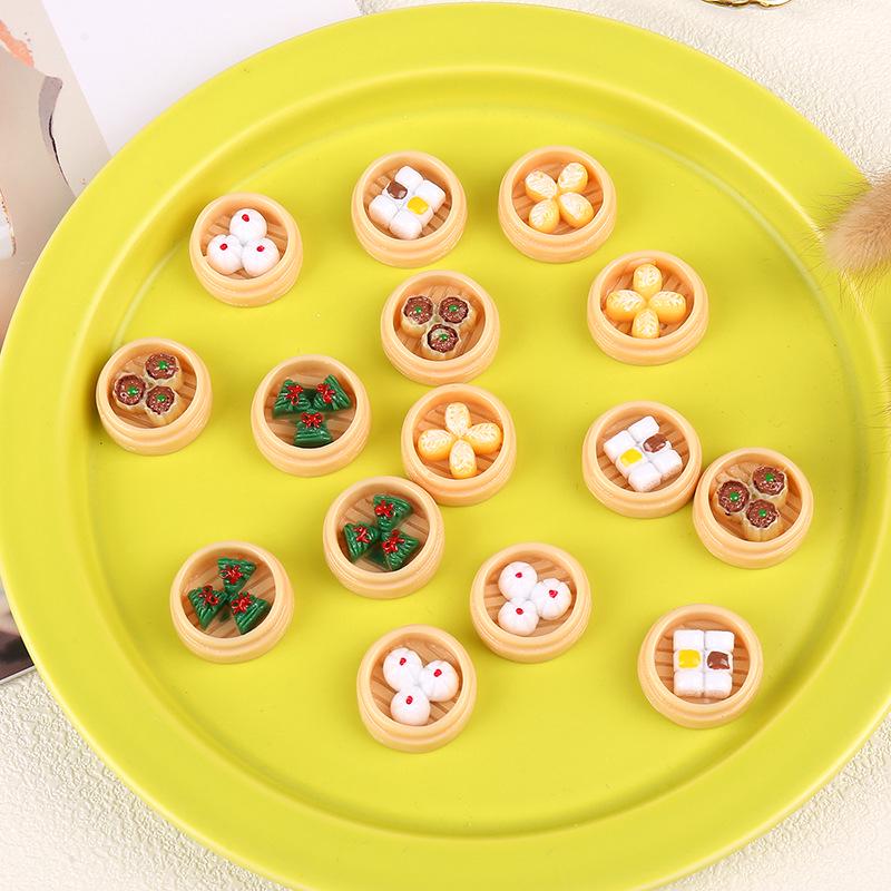 3D Xiaolongbao Zongzi DIY Resin Phone Case & Hair Clip Toy Ornament