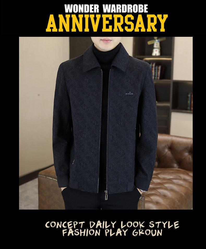 2026 Spring/Autumn Men's Versatile Lapel Jacket Shirt - Casual, Stylish Commuting Wear for Middle-Aged and Young Adults