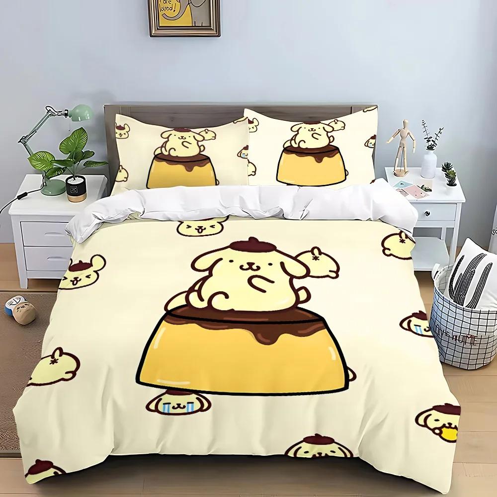 

Cartoon Pompom Purin Duvet Cover Children s Birthday Gift with Zip Room Decor for Teenagers adulte Microfibre Duvet Cover 90x200cm