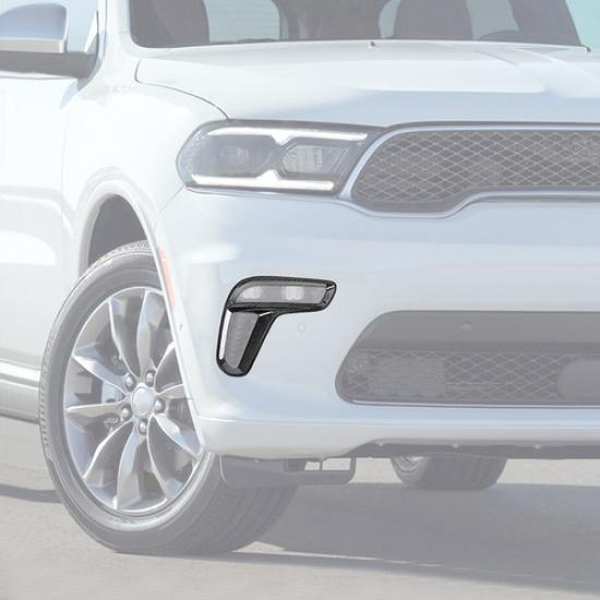 For Dodge Durango -2026 ABS Carbon Front Fog Light Cover Fog Lamp Frame Trim