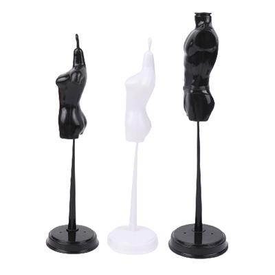 Inovativní měřítko 1:6 Mini Black White Stojan na stojan Stojací příslušenství pro panenky Šaty Diy Oblečení Model manekýn