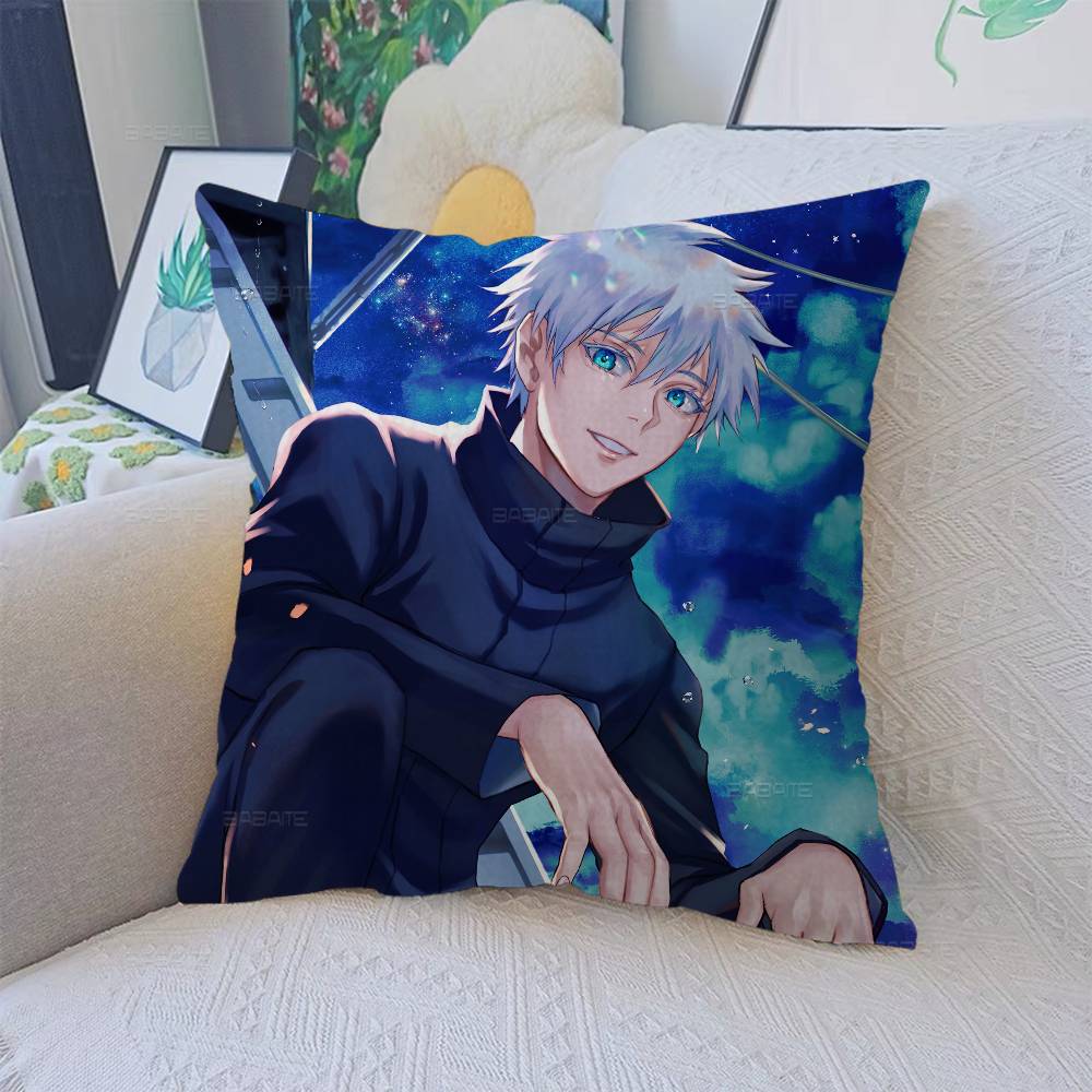 Anime Jjujutsu Kkaisen Gojo Satoru Pillowcase Toon Gift Cushion Cover Bedroom Home Sofa Chair Seat Decor Pillow Case